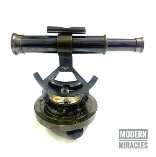Brass theodolite compass - brass,