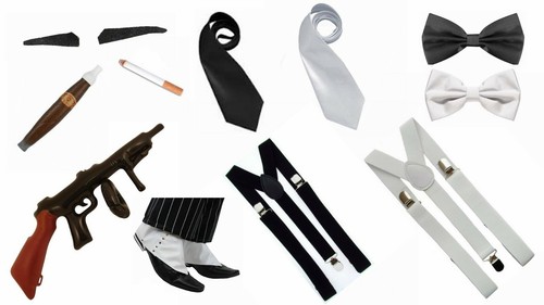 Mens gangster black white - gangster,