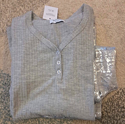 Williams ribbed neck top - williams, v-neck