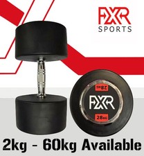 Classic Round Rubber Dumbbell Premium Gym Weightlifting Dumbbells 2kg - 60kg