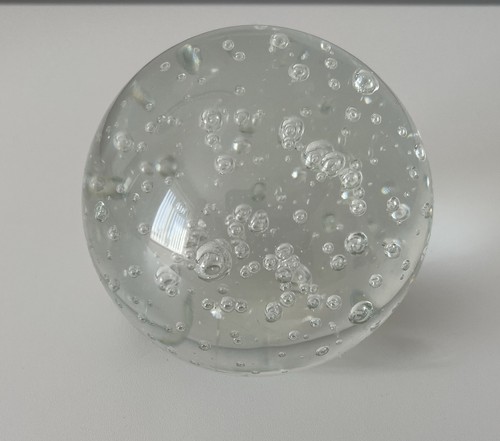 Clear glass bubble orb - glass,
