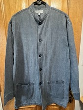 Marks and Spencer Vintage Men’s Linen Jacket Nehru Collar Size S Rare