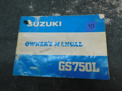 Suzuki gs750l owner - gs750l, owner’s