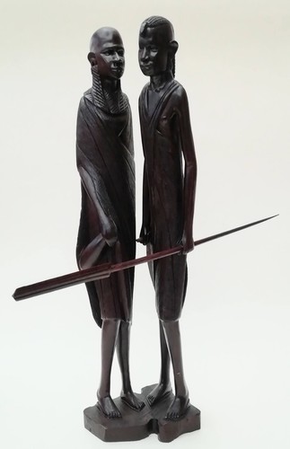 Maasai warrior wood - wood, carving