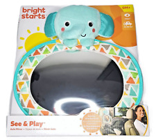 BRIGHT STARTS SEE & PLAY ELEPHANT ANIMAL BABY REAR VIEW CAR BUGGY MIRROR