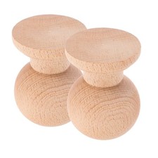 2 Pcs Wooden Curtain Rod