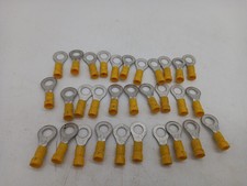 Mixed Lucas Yellow Crimp Terminal 31x Loop & 6x Spade connectors