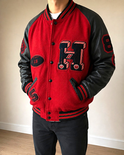 Men red black varsity - men’s, red/black