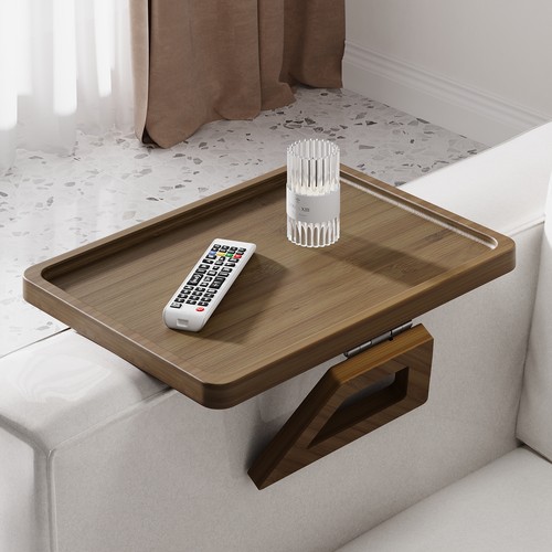 Bamboo sofa arm tray - tray, drinks