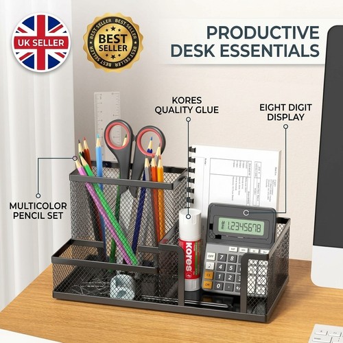 Metal mesh desk organiser - mesh,