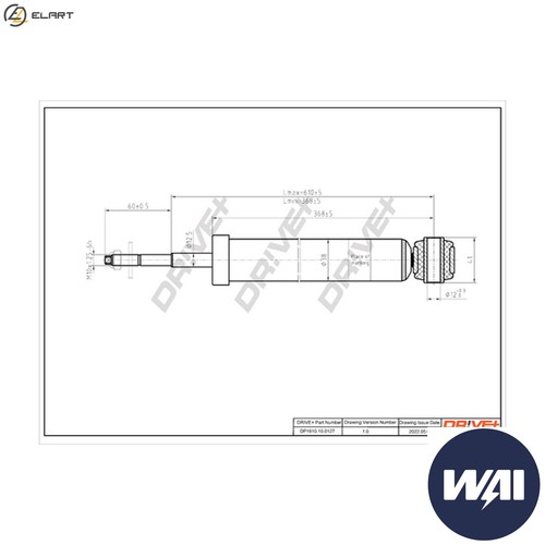 Shock absorber dp1610 0127 - shock, dp1610.10.0127