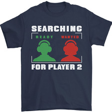 Player Two Wanted Funny Singles Day Gaming Mens T-Shirt 100% Cotton