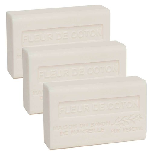 French soap cotton flower - french, soap,