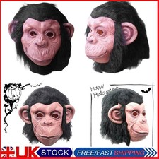 Halloween Monkey Animal Head Costume Gorilla Full Latex Mask Adult Cosplay Prop