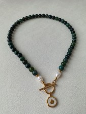 18k Gold Plated Natural Moss