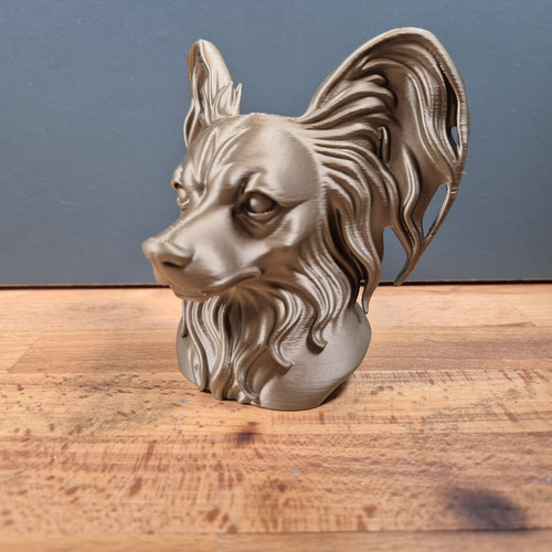 Papillon dog bust - dog,