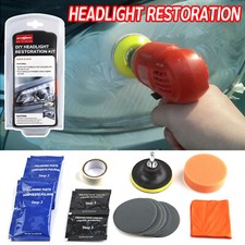 Car Headlight Restoration Kit Lens Lamp Cleaner Sanding Repair Polish Tools Set