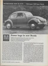 1970 Volkswagen 1600 Super Beetle (1302 S): 6-page Motor magazine road test
