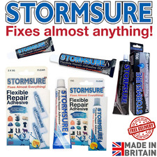 STORMSURE BLACK FLEXIBLE REPAIR ADHESIVE GLUE TENT WADERS RIPS HOLES BOOTS SHOE