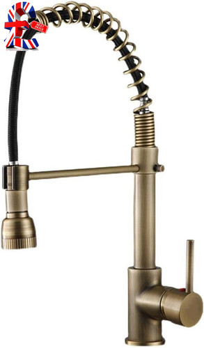 Antique brass kitchen tap with - brass,