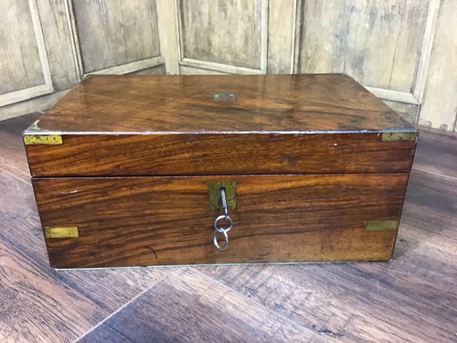 Antique walnut writing slope - walnut,