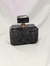 Perfume Bottle Black Marble and Brass vintage retro