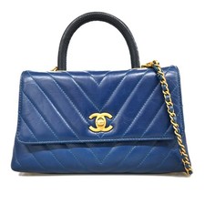 Chanel Blue Calfskin Coco