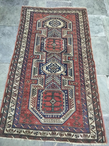 Antique caucasian kazak rug - caucasian,