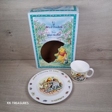 Royal Doulton Winnie the Pooh Christening Gift Set Ceramic Plate & Mug Boxed