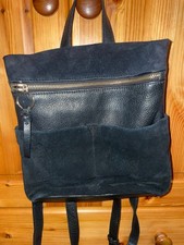 Black suede and leather