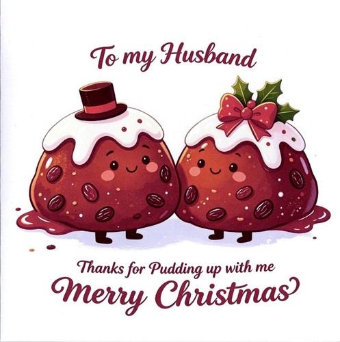 Husband christmas card - husband,