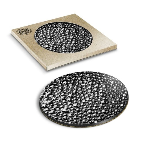 Boxed round coasters bw - boxed,