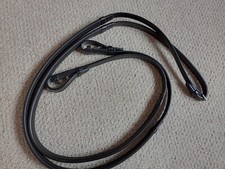 Reins. Brown Leather Rubber