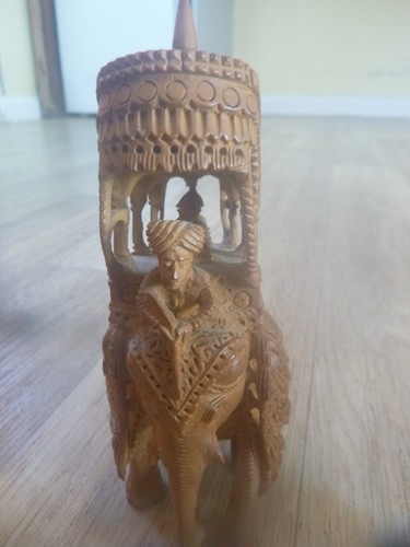 Carved wooden indian - , elephant