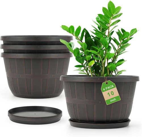 Inch plastic flower pots - 10,