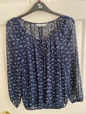 Tu Ladies navy Blue & White