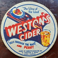 Westons Cider Beer Mat uk Cat