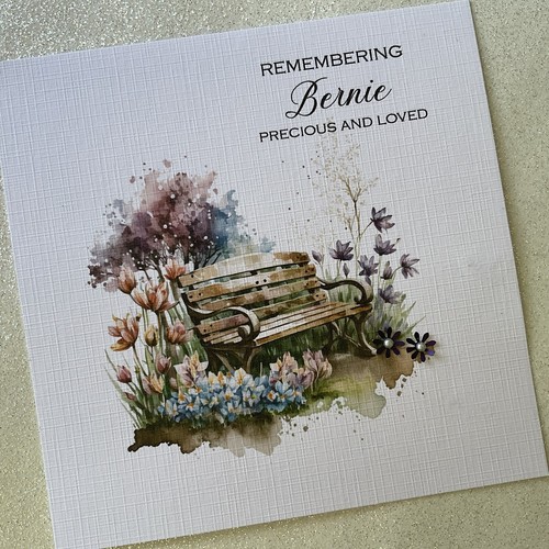 Personalised card bereavement - personalised,