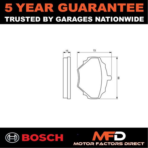 Brake pads set rear bosch - brake,
