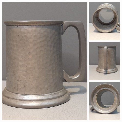 Vintage antique pewter tankard - vintage,