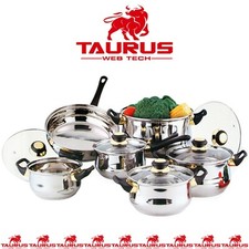 12 x Stainless Steel Cookware