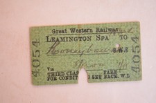 Railway Ticket GWR Leamington