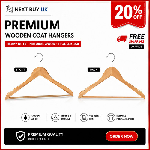Premium wooden coat - premium, hangers