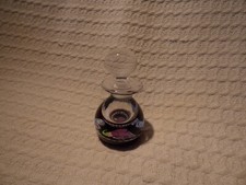 Scottish Caithness Glass Perfume Bottle Paperweight – Fuchsia Flower