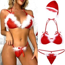 Sexy Mrs Santa Bikini Set