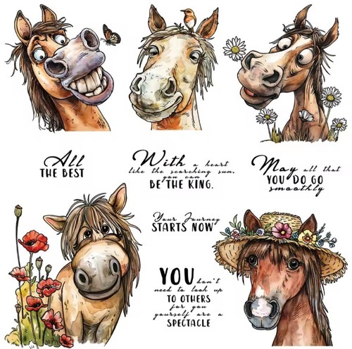Clear stamps horses - clear,