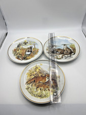 Wildlife of Britain Plate Otter Squirrel Fox Trio Vintage Collectible Decor