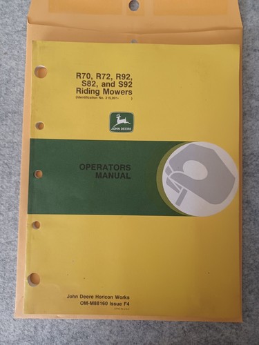 Operator manual m88160 - operator's, om-m88160