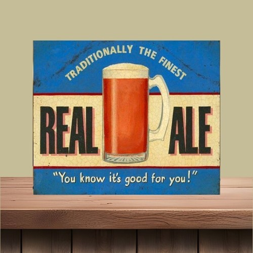 Real ale wall - real, retro