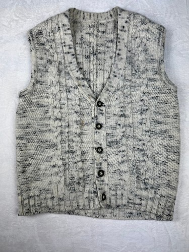 Vintage grandad knitted vest - knitted,